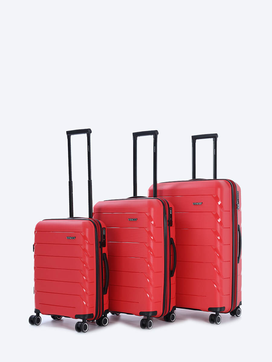 Комплект чемоданов унисекс Vitacci ZMI01-03 красный