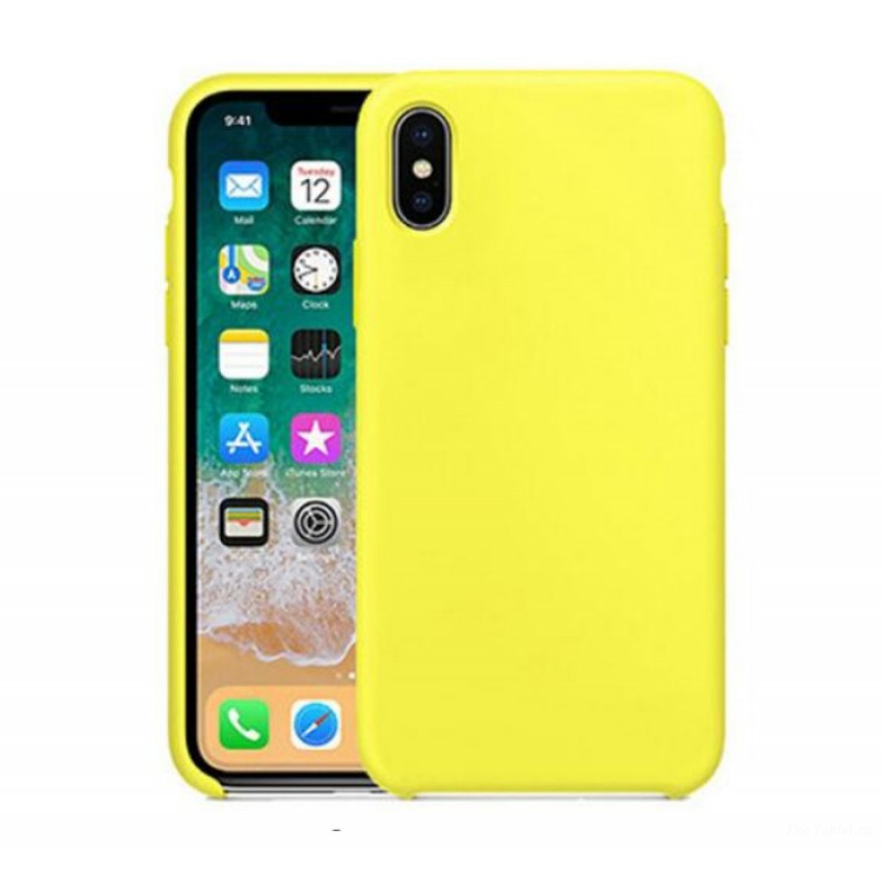 фото Чехол silicone для iphone x/xs overlay (лимонный) ёmart