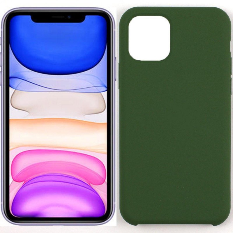 фото Чехол silicone для iphone 11 overlay (болотный/зеленый лес) ёmart