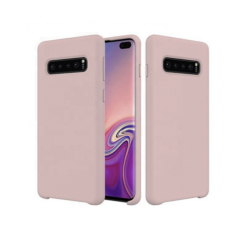 фото Чехол silicone для samsung galaxy s10 plus overlay (пудровый) ёmart