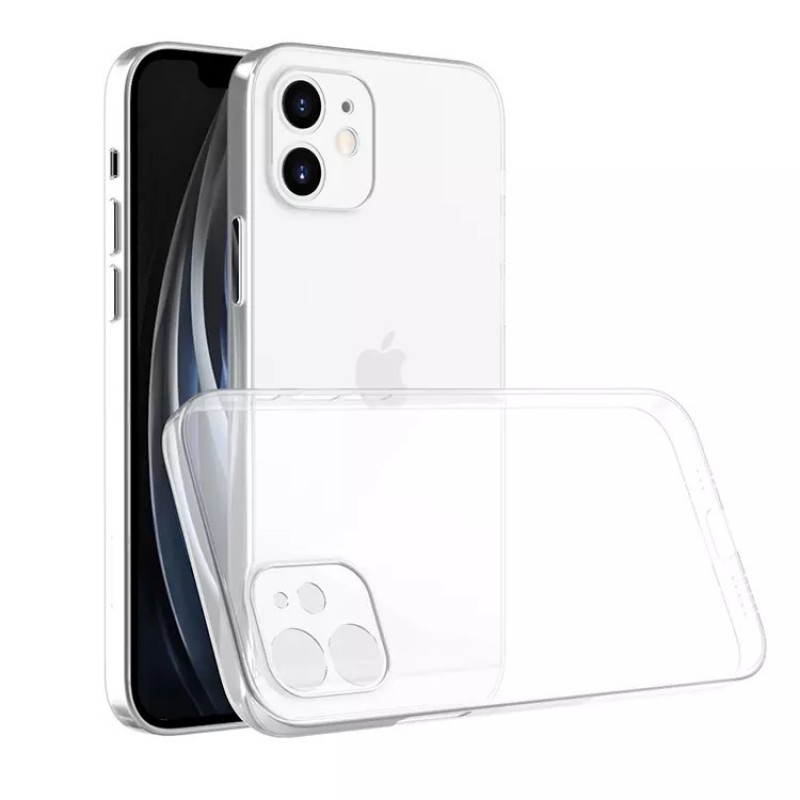 фото Чехол silicone для iphone 12 с защитой камеры overlay (прозрачный) ёmart