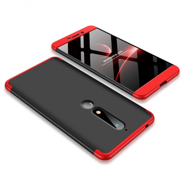 фото Чехол gkk likgus для nokia 6.1 black / red)