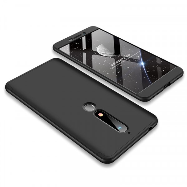 фото Чехол gkk likgus для nokia 6.1 black / silver