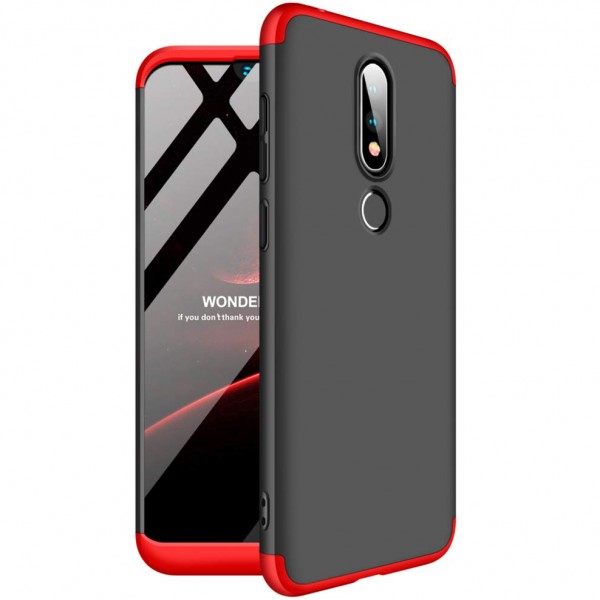 фото Чехол gkk likgus для nokia 6.1 plus (nokia x6) black/red