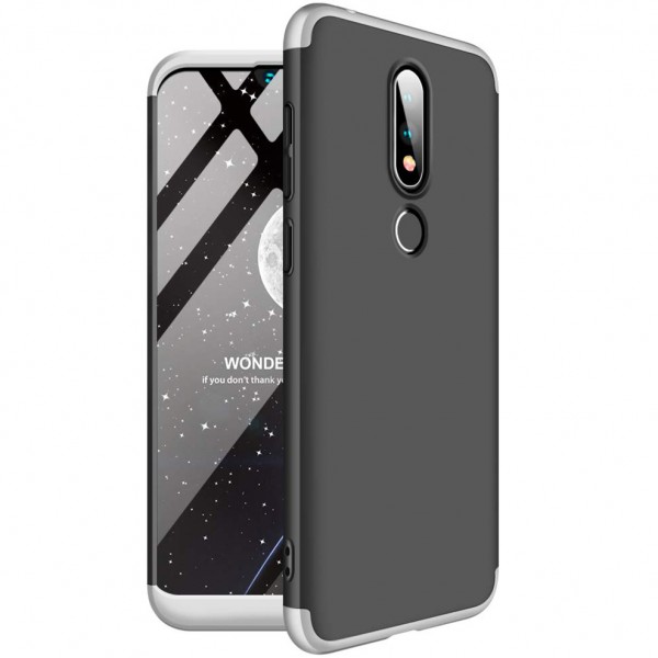 фото Чехол gkk likgus для nokia 6.1 plus (nokia x6) black/silver