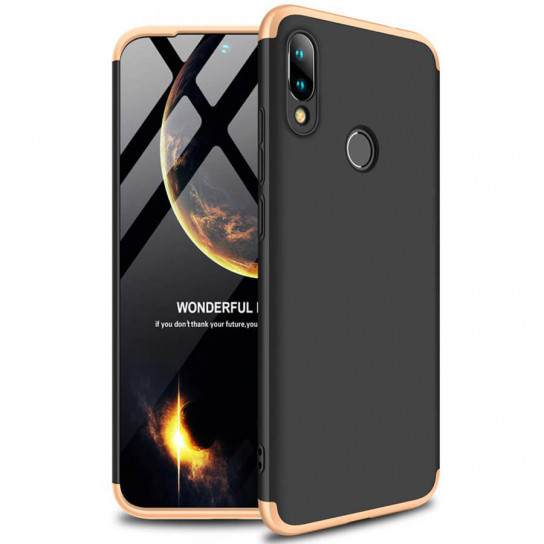 фото Чехол gkk likgus для xiaomi redmi note 7/note 7 pro/note 7s black/gold