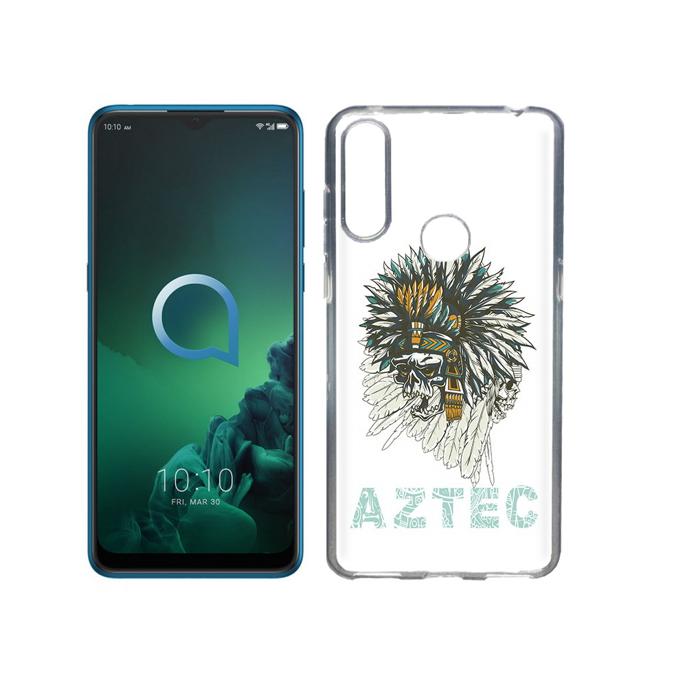 

Чехол MyPads Tocco для Alcatel 3X скелет индеец (PT227136.670.602), Прозрачный, Tocco