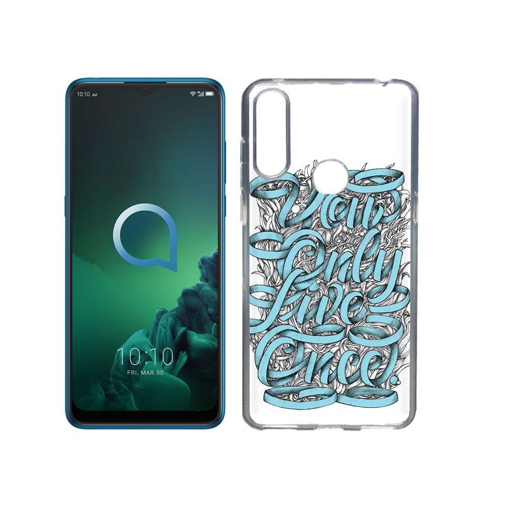 

Чехол MyPads Tocco для Alcatel 3X слова из ленты абстракция (PT227136.670.607), Прозрачный, Tocco
