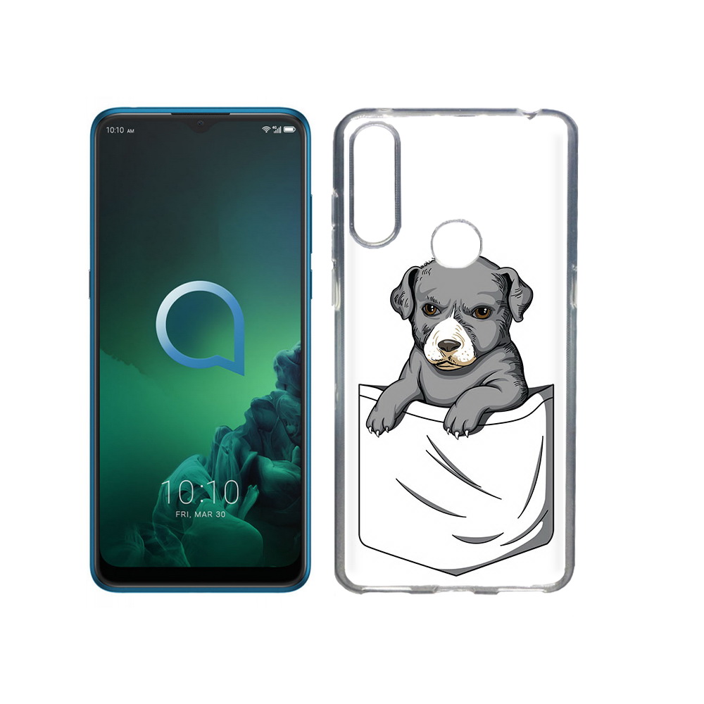 

Чехол MyPads Tocco для Alcatel 3X собачка в кармане (PT227136.670.611), Прозрачный, Tocco
