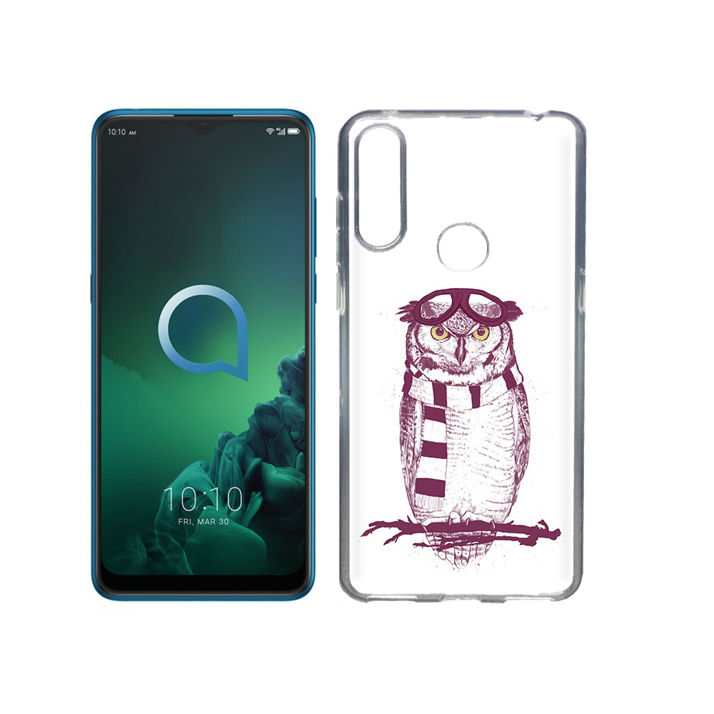 

Чехол MyPads Tocco для Alcatel 3X сова-летчик (PT227136.670.612), Прозрачный, Tocco