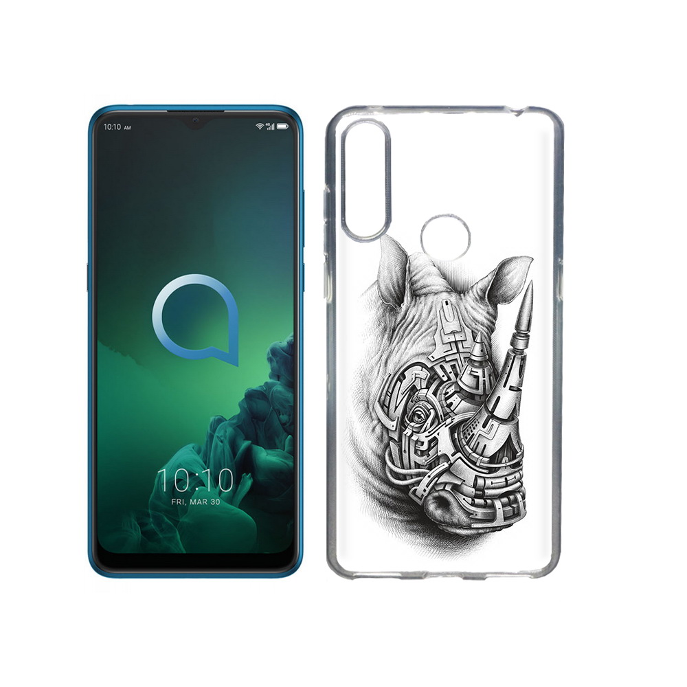 

Чехол MyPads Tocco для Alcatel 3X стальной носорог (PT227136.670.620), Прозрачный, Tocco