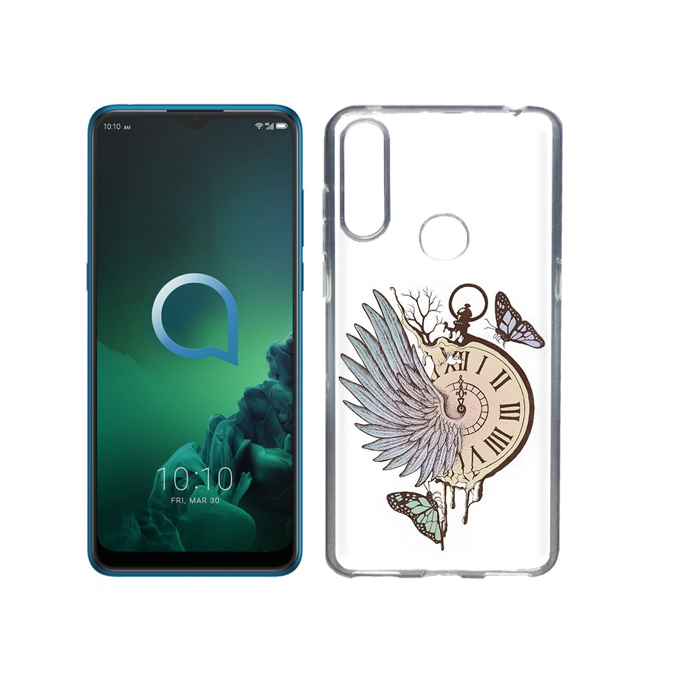 

Чехол MyPads Tocco для Alcatel 3X страинные часы с крылом (PT227136.670.626), Прозрачный, Tocco