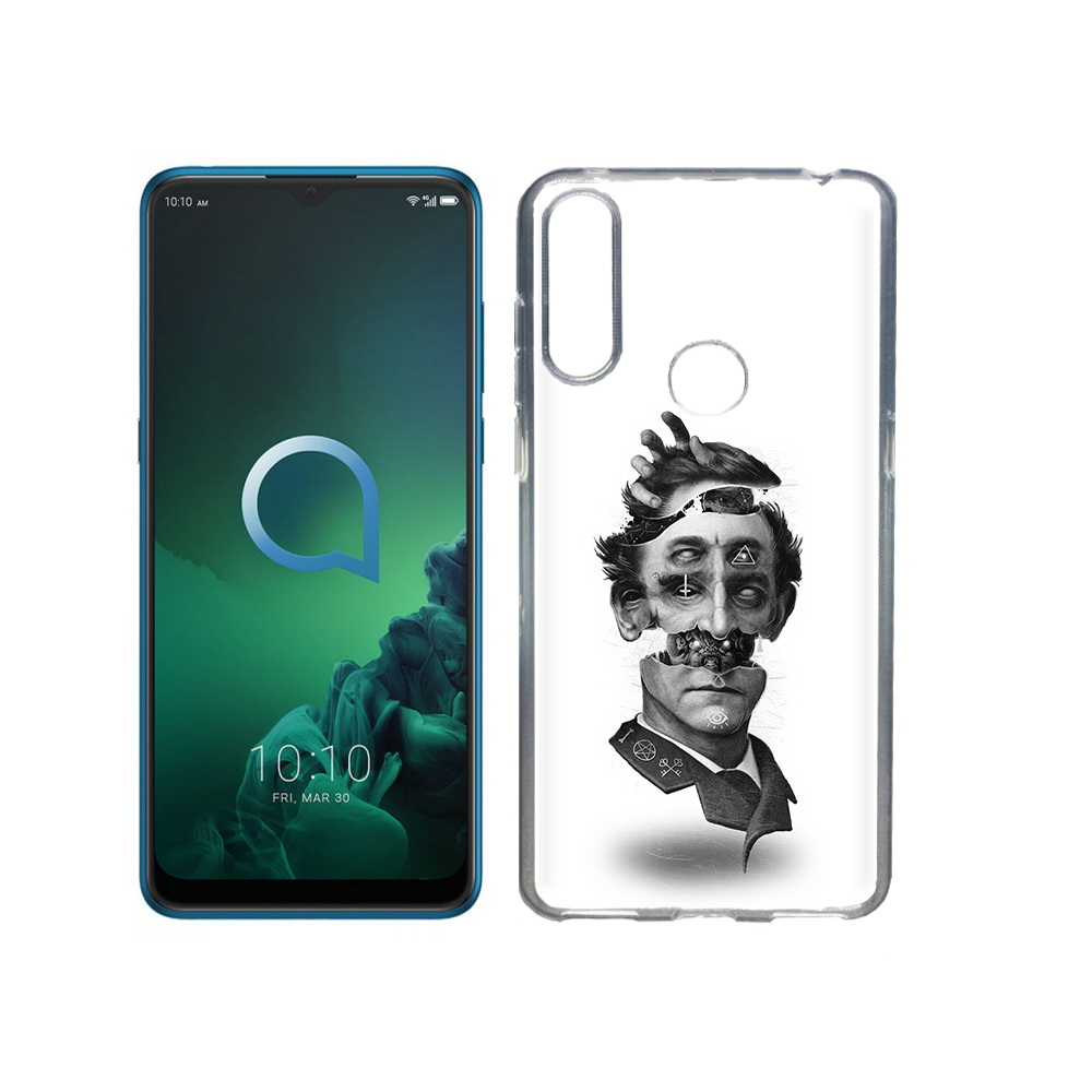 

Чехол MyPads Tocco для Alcatel 3X страшное лицо абстракция (PT227136.670.628), Прозрачный, Tocco