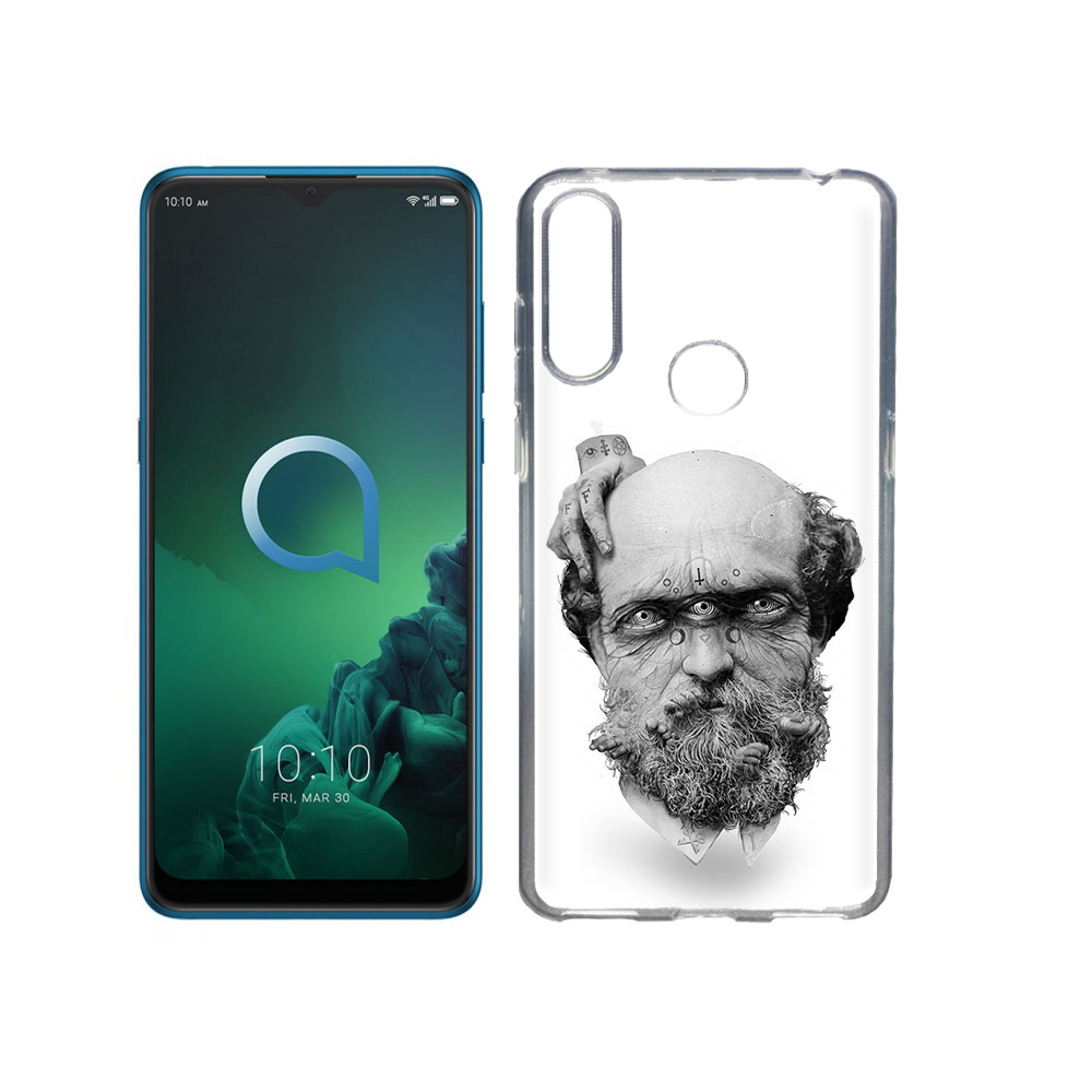 

Чехол MyPads Tocco для Alcatel 3X страшный бородатый мужчина абстракция (PT227136.670.630), Прозрачный, Tocco