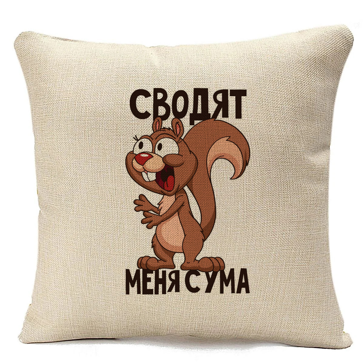 фото Подушка бежевая coolpodarok сводят меня с ума (есть пара)