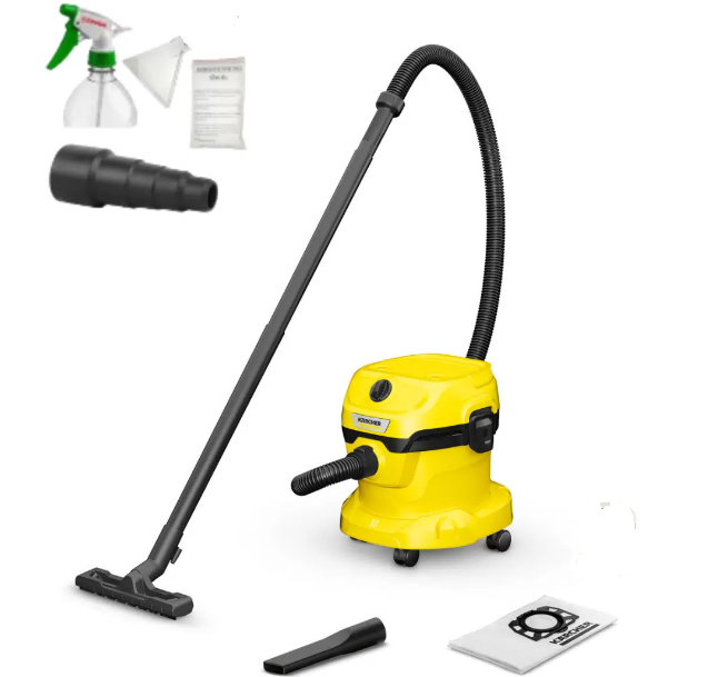 Хозяйственный пылесос KARCHER WD 2 PLUS V-12/4/18 1.628-000-13 + набор для химчистки