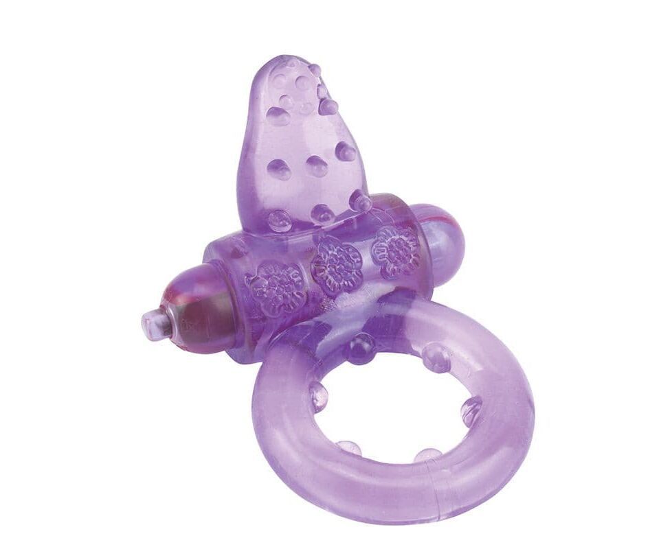 Эрекционное кольцо Seven Creations Nubby Clitoral Probe Cockring фиолетовый
