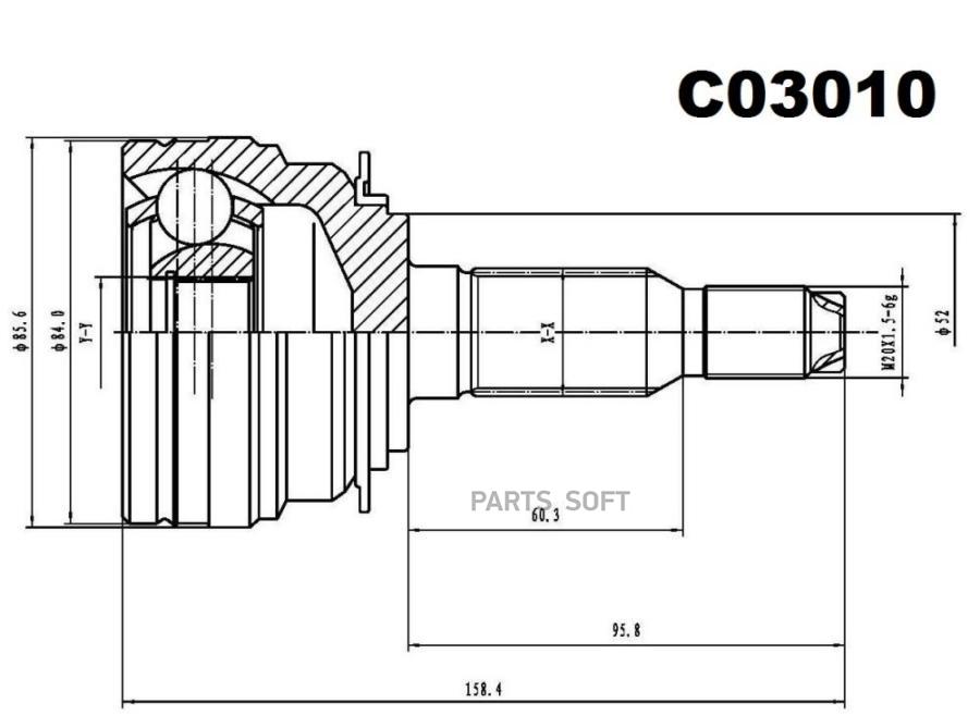 ШРУС внешний передний C03010