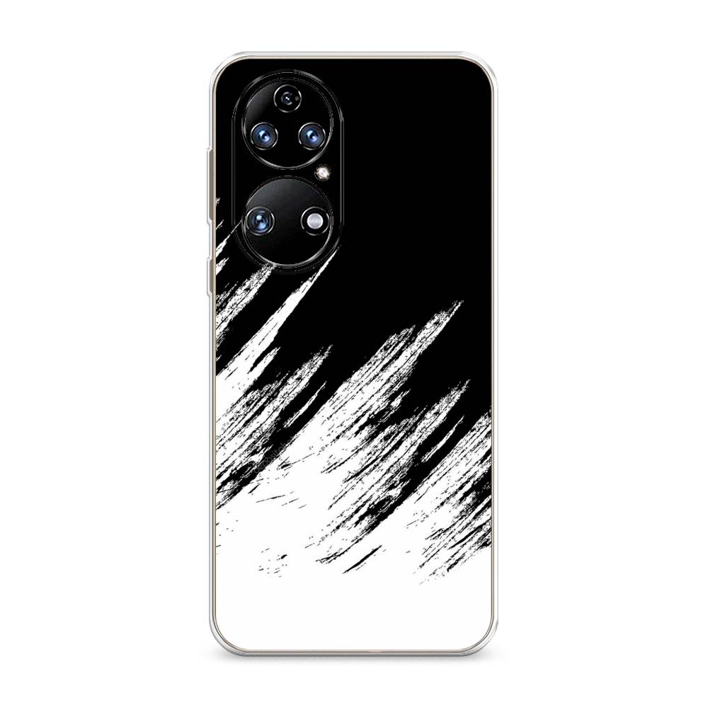 фото Чехол awog "черно белые брызги" для huawei p50