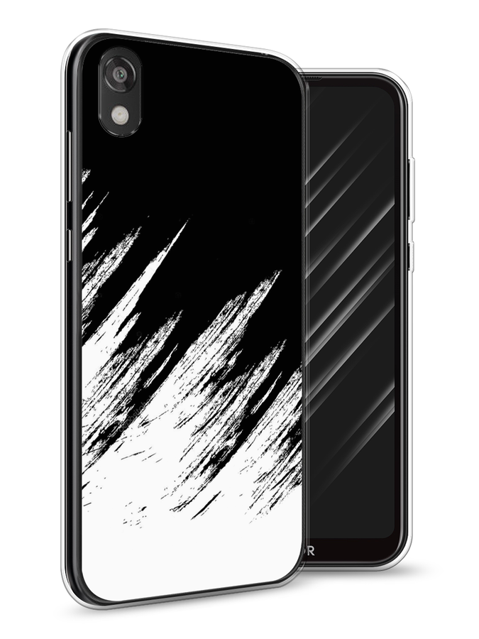 фото Чехол awog "черно белые брызги" для huawei y5 2019