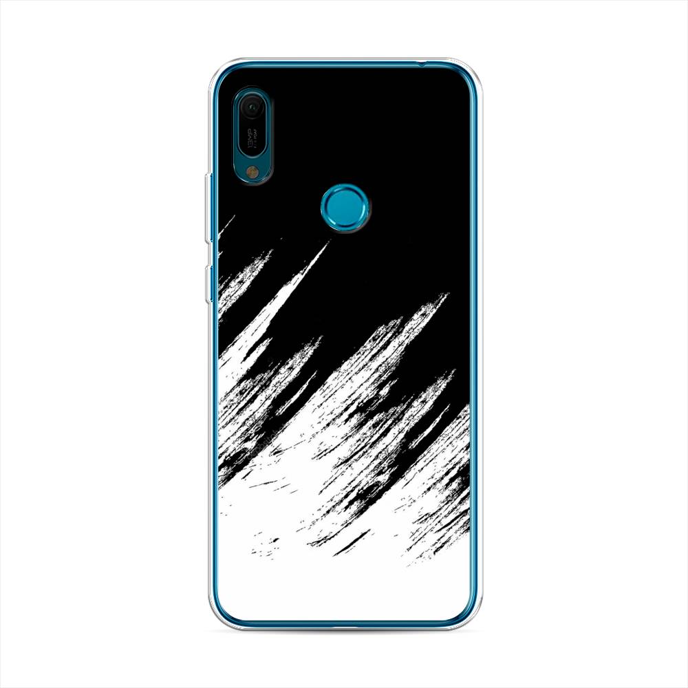 

Чехол Awog на Huawei Y6 2019 "Черно белые брызги", Черный;белый;бежевый, 68650-3