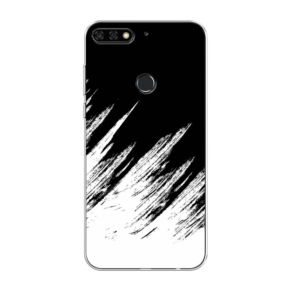 

Чехол Awog на Huawei Y7 Prime 2018 "Черно белые брызги", Черный;белый;бежевый, 66450-3