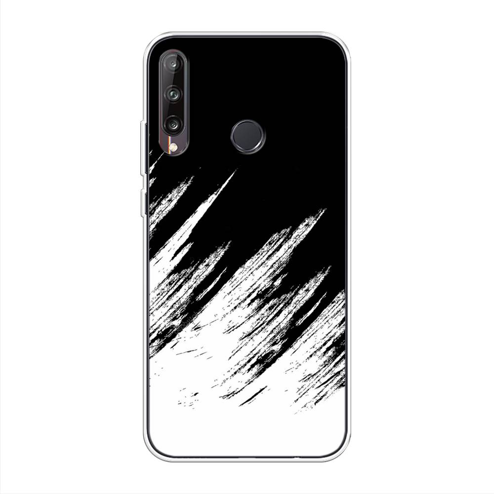 фото Чехол awog "черно белые брызги" для huawei y7p