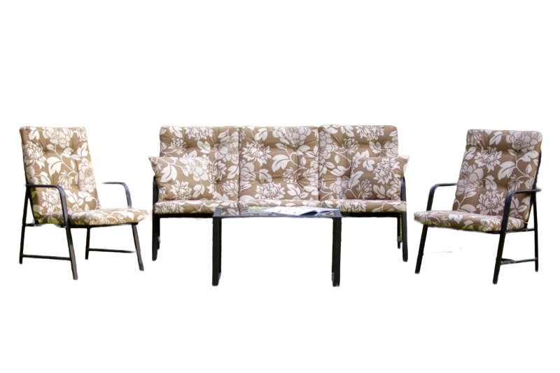 фото Набор террасной мебели olsa глория-2 с1095/129, цвет коричневый/бежевый, 4 предмета