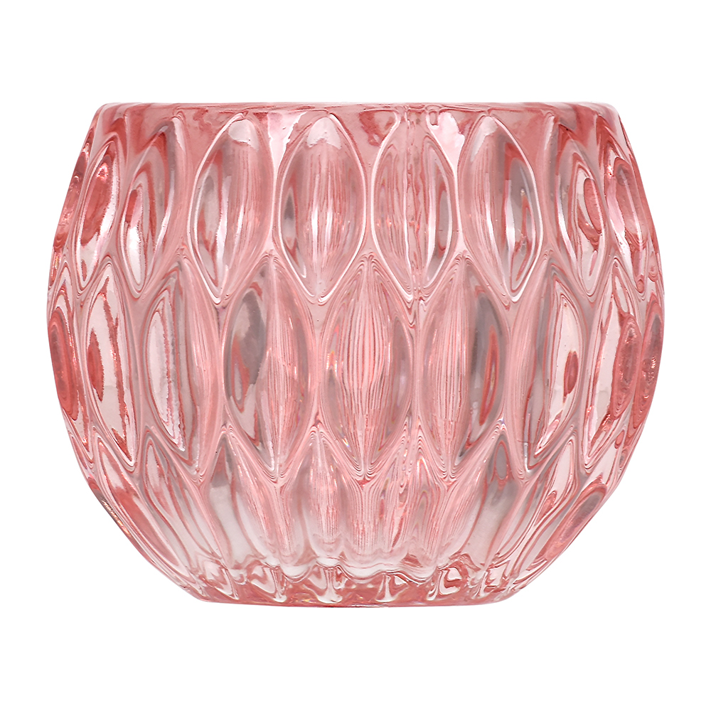 фото Ваза-подсвечник стеклянная qwerty dora 8x11,5 см розовая