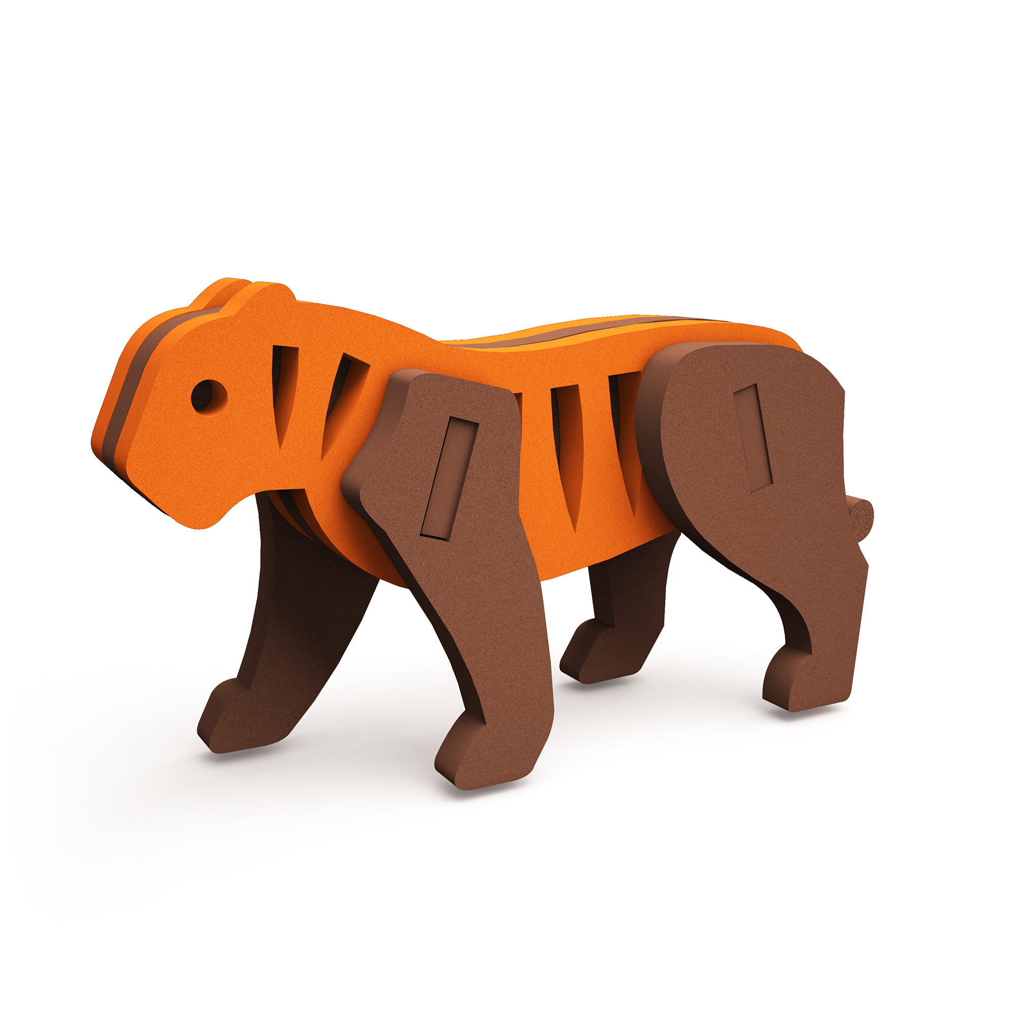 

Конструктор 3D El`BascoToys Тигр , 09-017, 9 деталей, Тигр