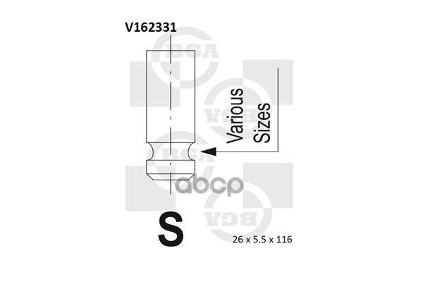 

BGA V162331 Клапан выпускной 1шт