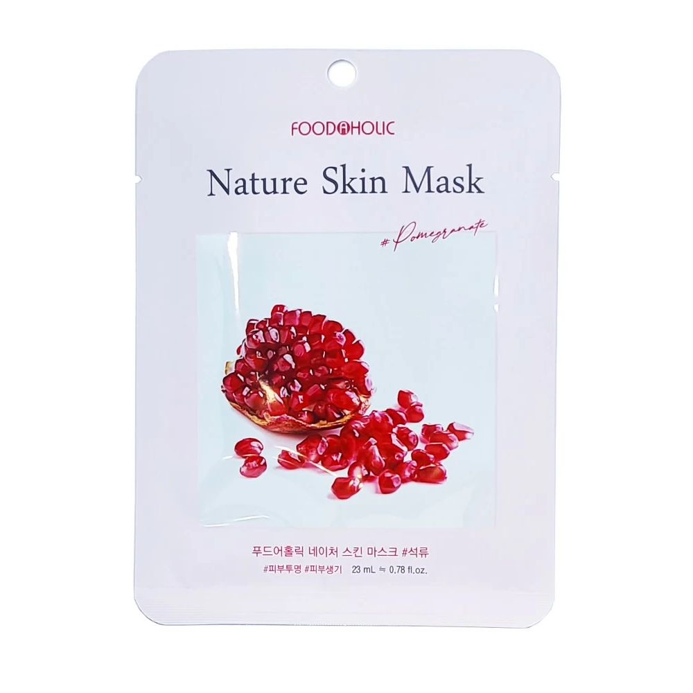 Тканевая маска FoodaHolic Pomegranate Nature Skin Mask с экстрактом граната 23 мл name skin care заживляющая и успокаивающая тканевая маска для лица 25