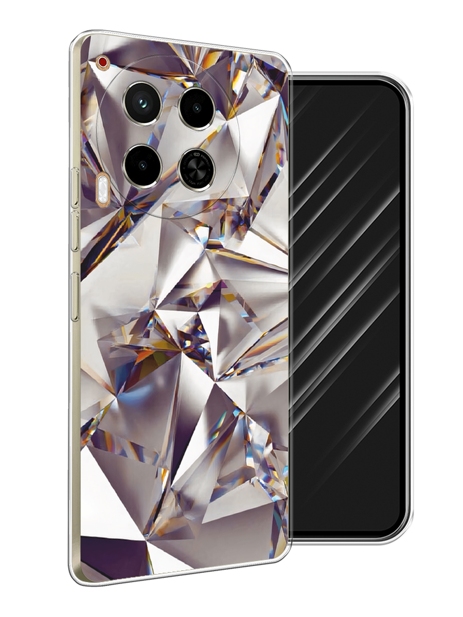 

Чехол Awog на Tecno Camon 30 4G "Бриллианты", Серебристый;бежевый, 305650-1