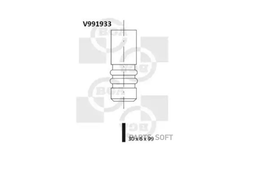 

BGA V991933 Впускной клапан FORD SHDC, HWDA, HWDB, SHDA, SHDB 1шт