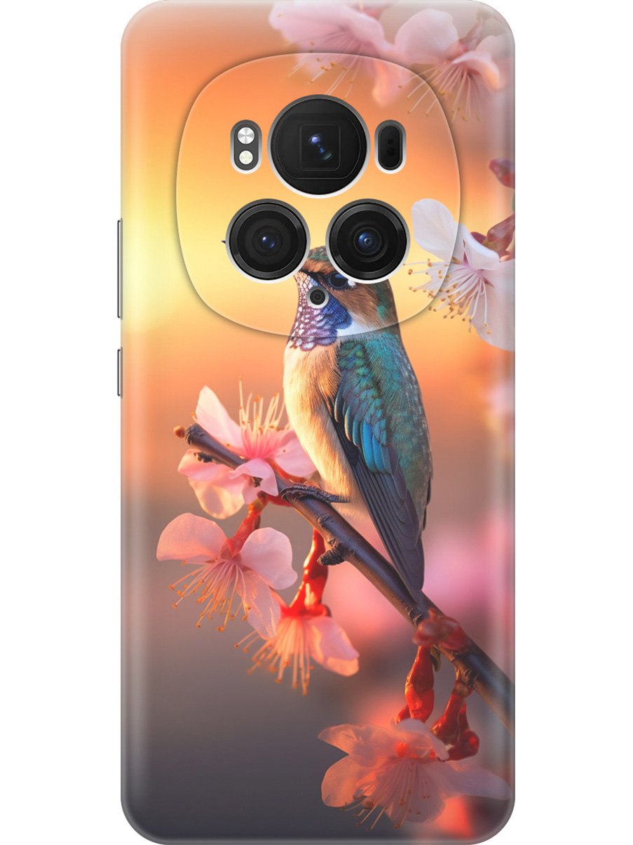

Силиконовый чехол на Honor Magic6 Pro с принтом "Птичка и закат", 782623421