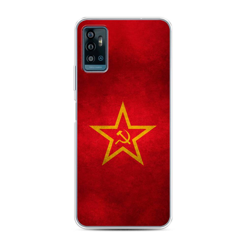 фото Силиконовый чехол "красное знамя" на zte blade a71 awog