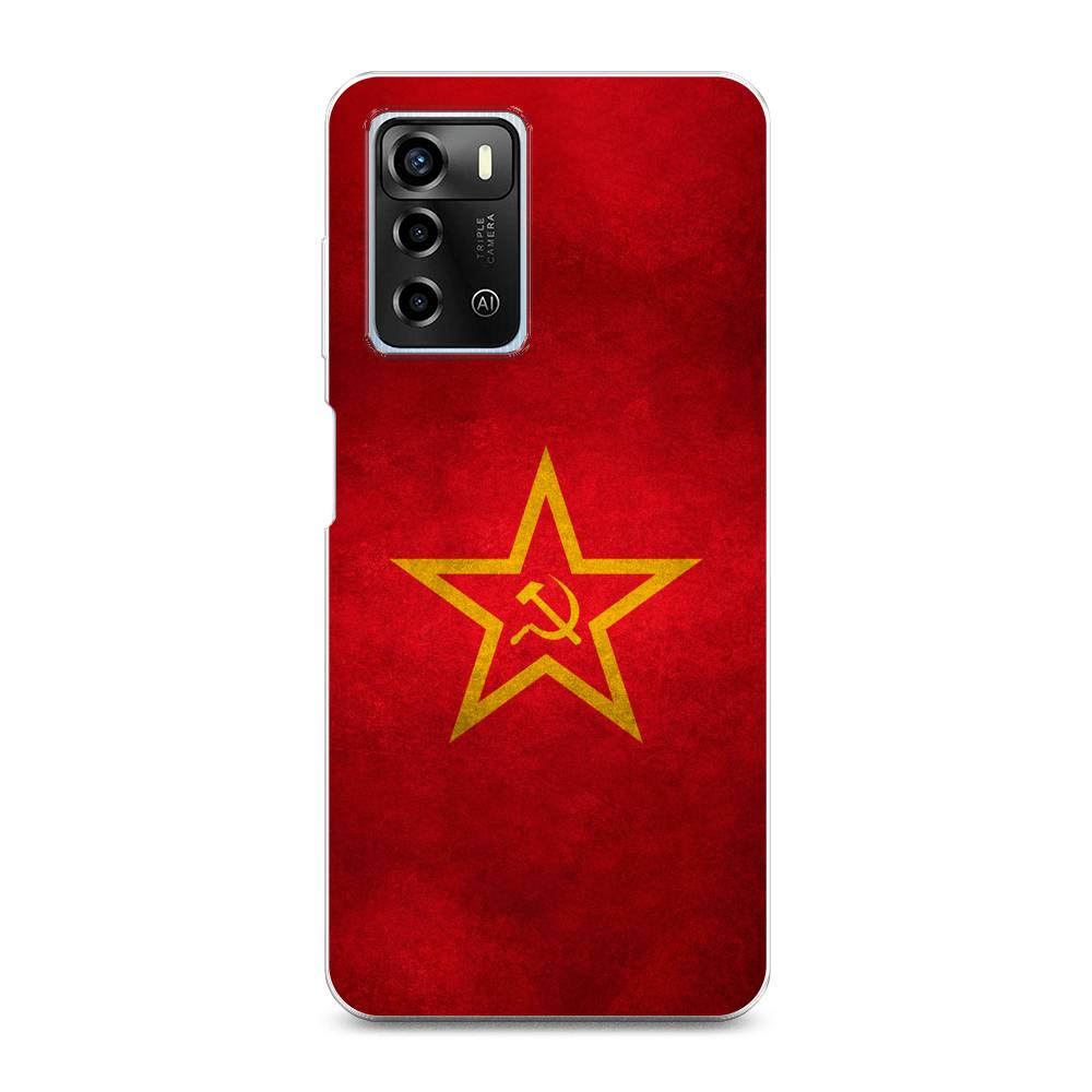 фото Силиконовый чехол "красное знамя" на zte blade a72 awog