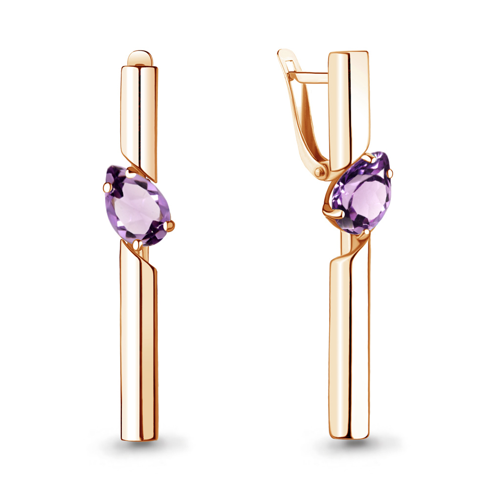 

Серьги из серебра с аметистом Aquamarine 4744704_925_з, 4744704_925_з