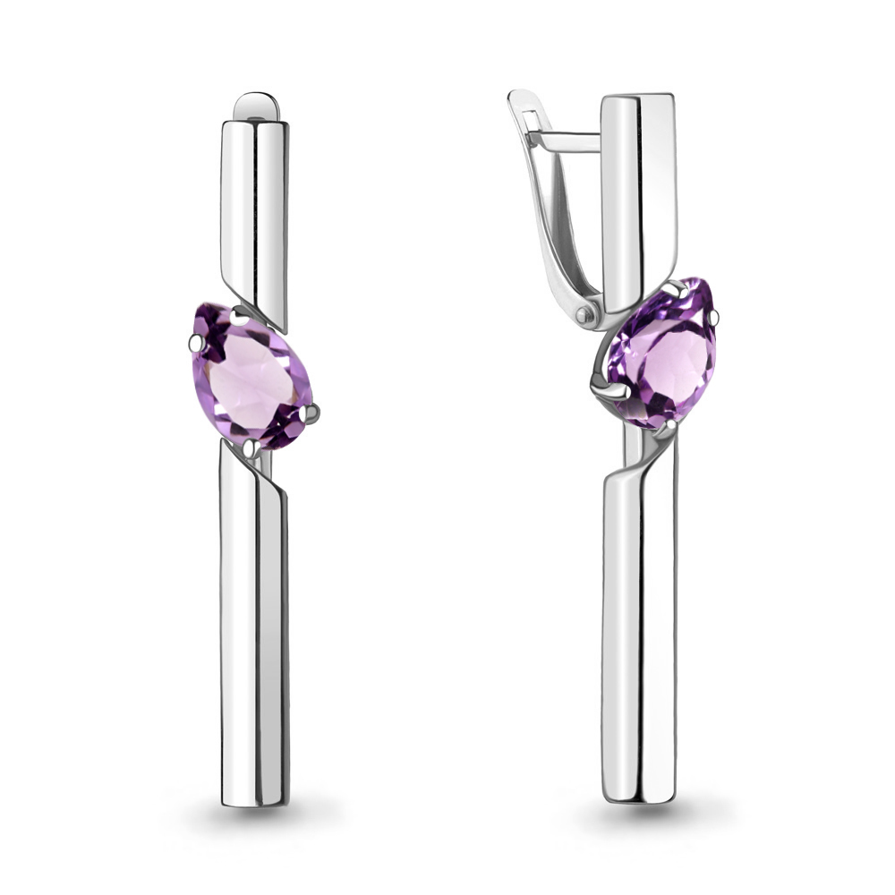 

Серьги из серебра с аметистом Aquamarine 4744704_925_р, 4744704_925_р