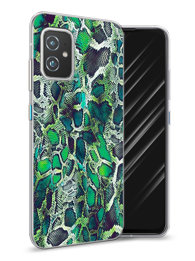 

Чехол Awog на Asus ZenFone 8 "Зеленая кожа змеи", Зеленый;черный, 44450-3
