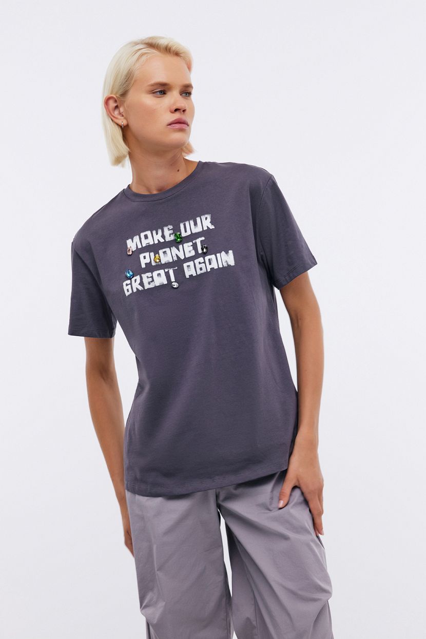 

Футболка женская Baon B2324093 серая XS, Серый, B2324093