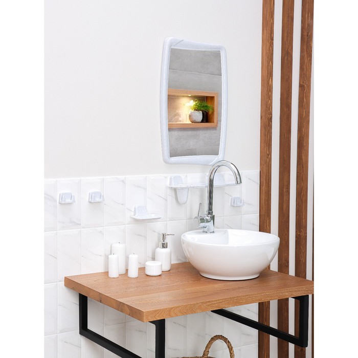 Набор для ванной комнаты Berossi цвет белый мрамор (НВ 05104000)