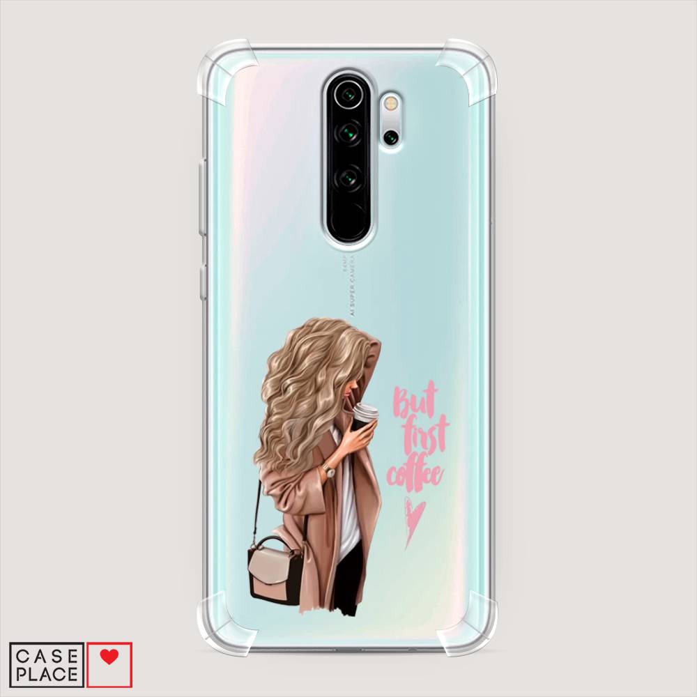 

Противоударный силиконовый чехол "Девушка с кофе" на Xiaomi Redmi Note 8 Pro, Девушка с кофе