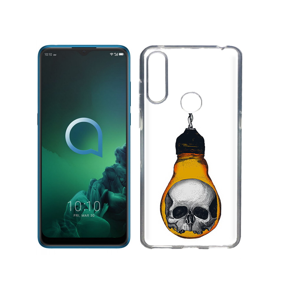 Чехол MyPads Tocco для Alcatel 3X череп в лампочке (PT227136.670.676)