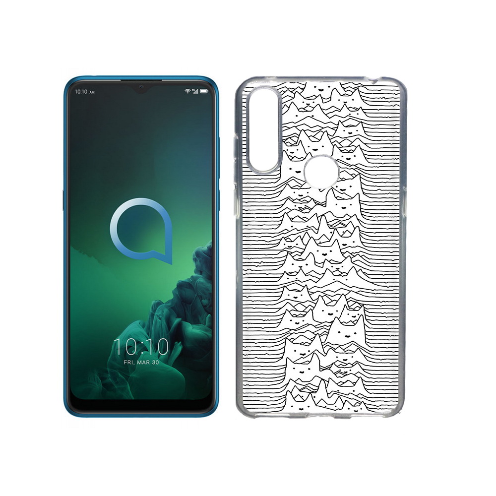 

Чехол MyPads Tocco для Alcatel 3X черно белые коты 3D (PT227136.670.682), Прозрачный, Tocco