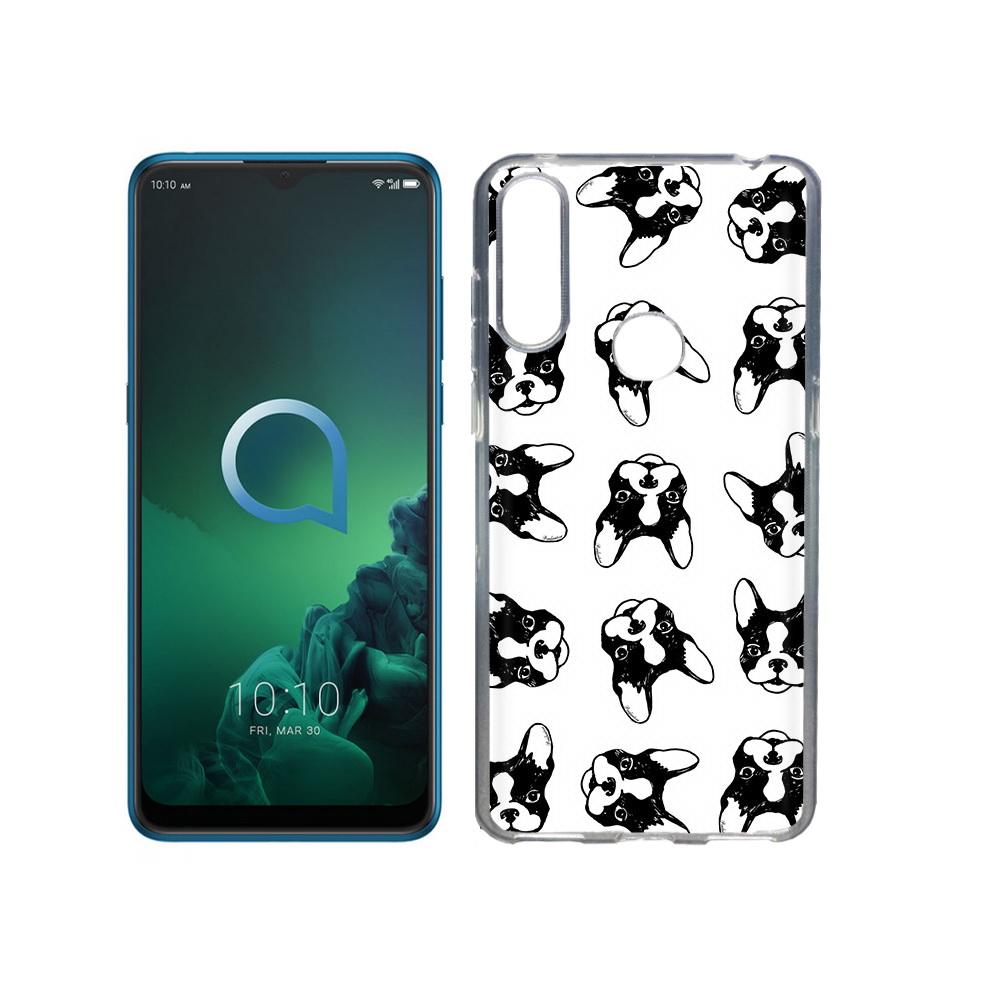 

Чехол MyPads Tocco для Alcatel 3X черно белые собачки (PT227136.670.683), Прозрачный, Tocco