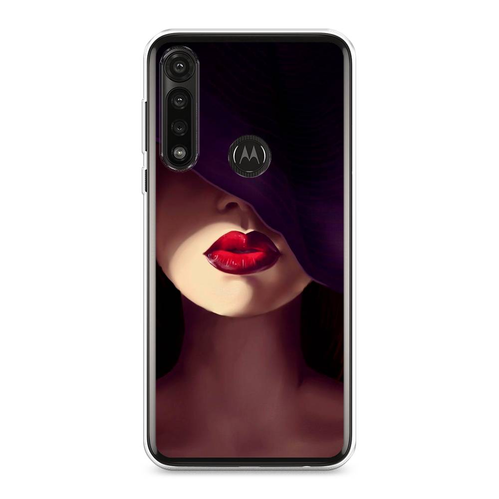 фото Силиконовый чехол "красные губы" на motorola moto g power 2020 awog