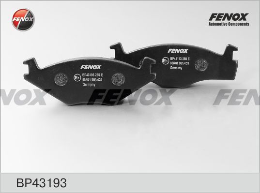 

Тормозные колодки FENOX дисковые BP43193