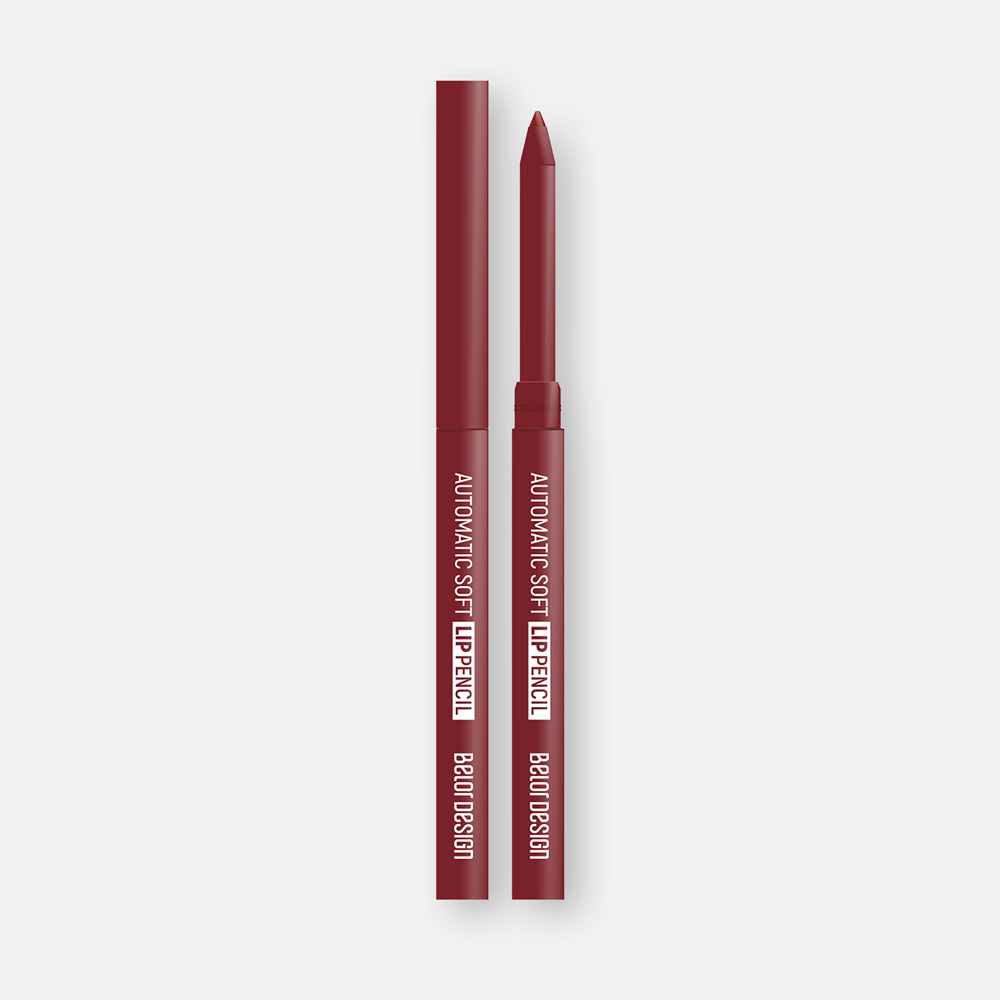 Карандаш для губ BELOR DESIGN Automatic Soft механический, тон 206 Красный, 0,28 г карандаш для губ belor design механический automatic soft тон 206 красный 2 шт