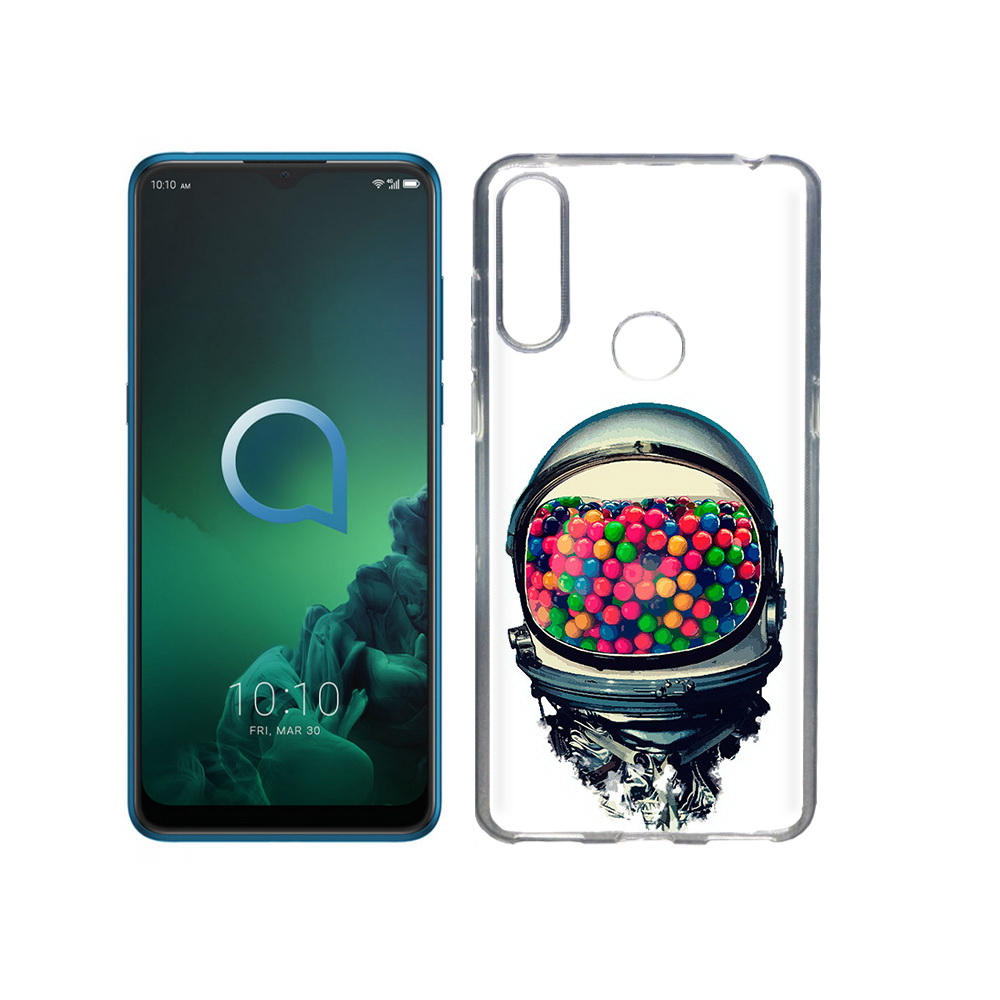 

Чехол MyPads Tocco для Alcatel 3X шлем космонавта (PT227136.670.700), Прозрачный, Tocco